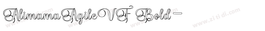 AlimamaAgileVF Bold字体转换